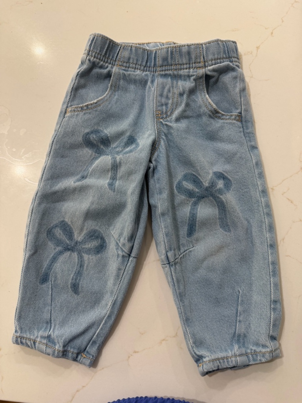 Old Navy Light Wash Denim Jeans with Bow Accents